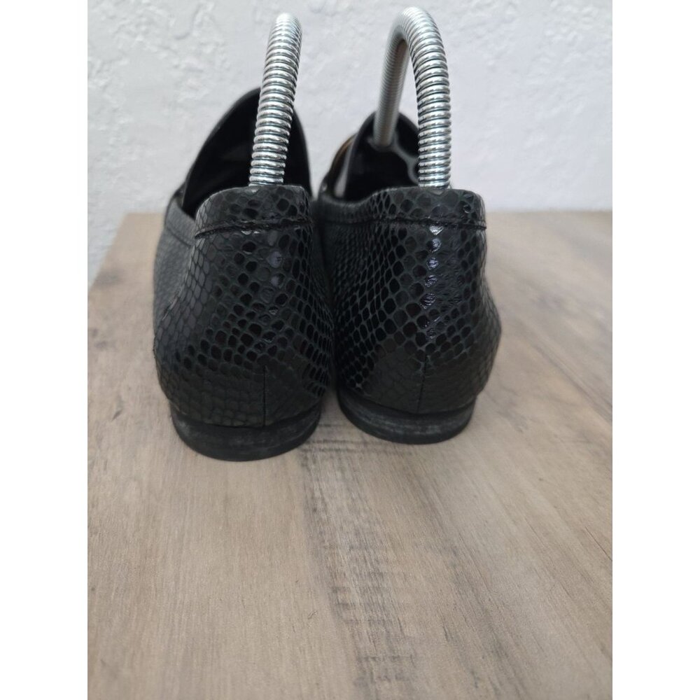 Vionic Zana Black Leather Lizard Loafers Size 8.5 - Picture 3 of 6